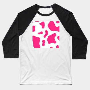 Hot Pink Cow Baseball T-Shirt